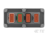 DT04-48P-B016 Deutsch DT 48-Way Flange Receptacle - Size 16 Pins, Enhanced Key
