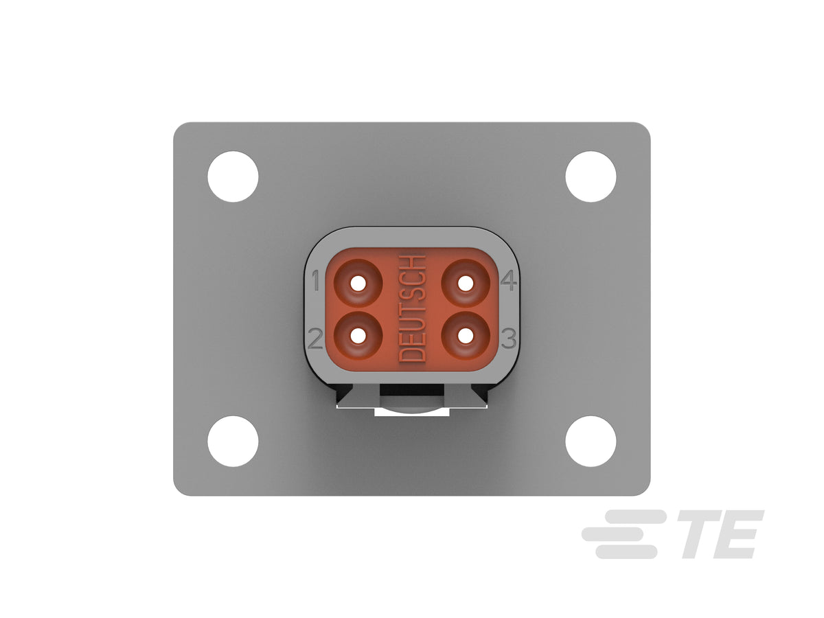 DT04-4P-L012 Deutsch DT 4-Way Welded-Flange Receptacle - Pin, N-Seal