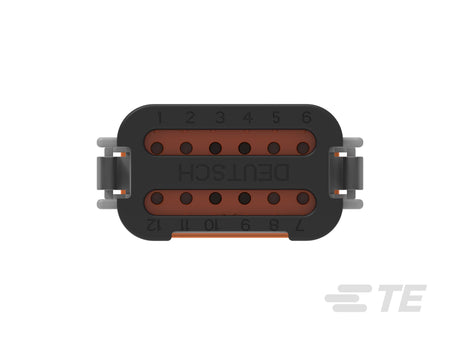 DT06-12SA-C017 Deutsch DT 12-Way Plug Housing - Socket, Key A, Solid Rear Grommet & End Cap