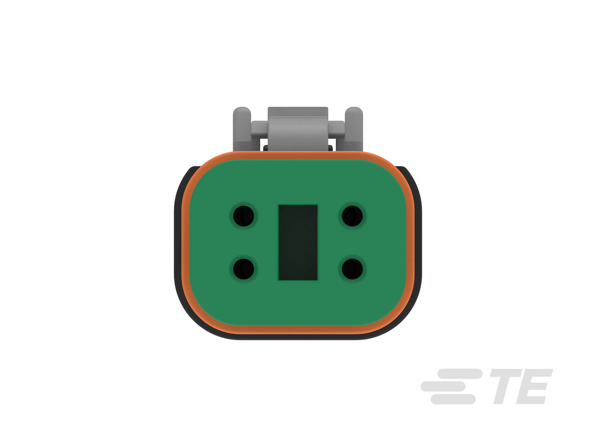 DT06-4S-C017 Deutsch DT 4-Way Plug Housing - Sockets, Solid Rear Grommet & End Cap